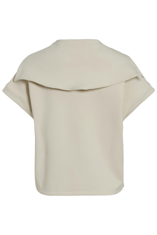 VIAMALFA COLLAR S/S TOP 14106556 BIRCH
